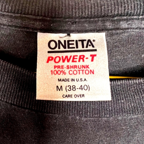 Vintage Oneita NASCAR FMO Gold Wings Cropped T Shirt Single Stitch M - Picture 3 of 6